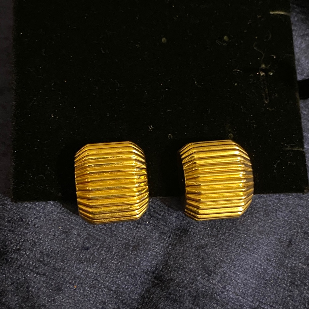 Joan Rivers  gold tone clip on earrings